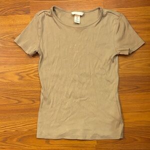 H&M Taupe Short Sleeve Women's Tee